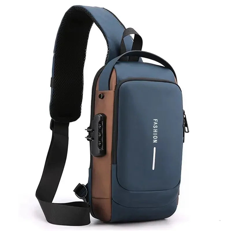 Desinger Multifunction Anti-theft USB Shoulder Crossbody Bag Travel Sling Pack.