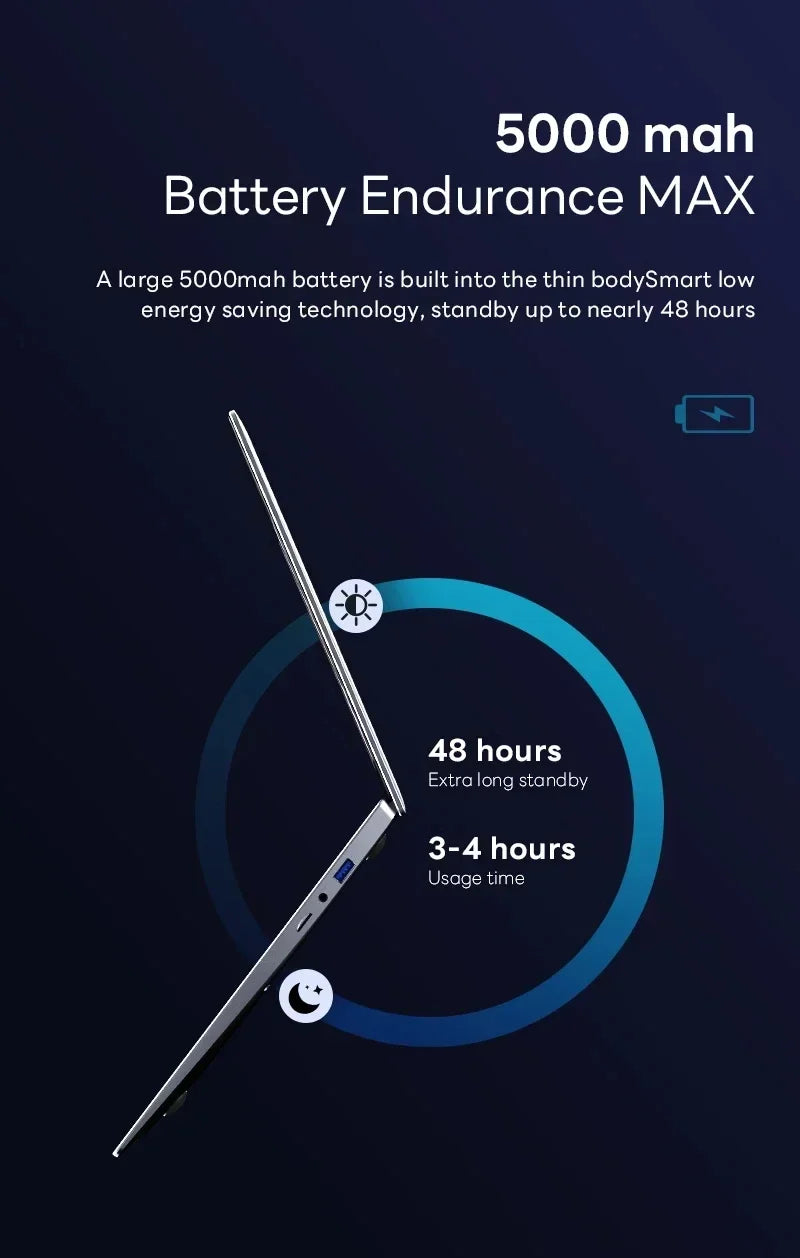 Portátil 14.1" HD | Intel N97 | 32GB RAM + 2TB SSD | Windows 11.