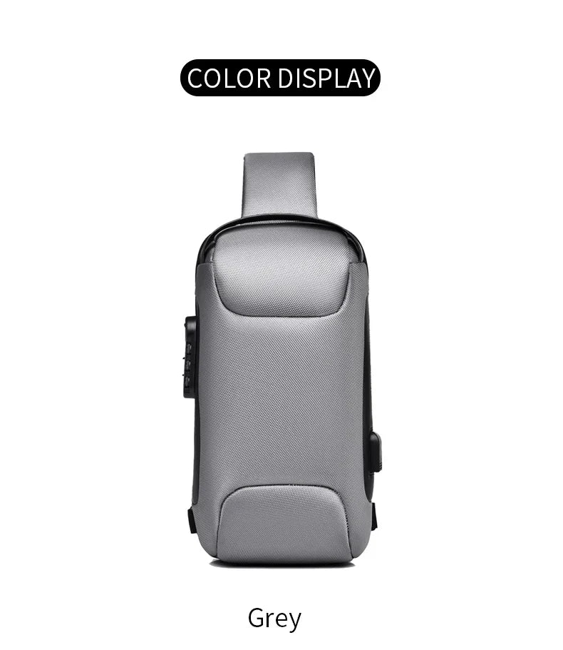 Desinger Multifunction Anti-theft USB Shoulder Crossbody Bag Travel Sling Pack.