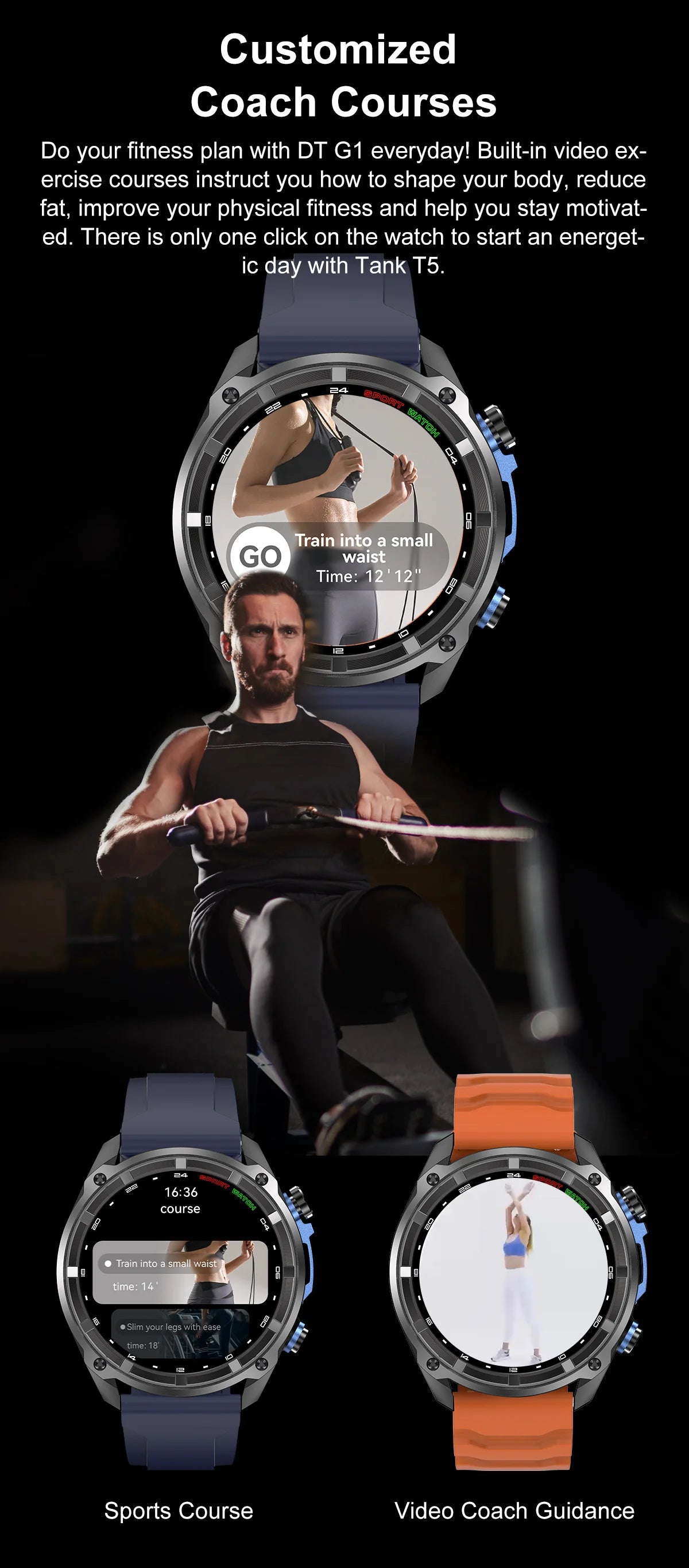 GPS Offline Map 1000mAh Battery Smart Watch Built in Swim 200+ Sports Clock 10ATM Waterproof 4GB Outdoors Military Watches