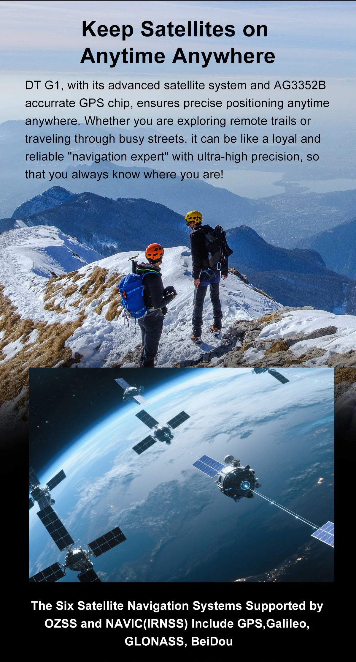 GPS Offline Map 1000mAh Battery Smart Watch Built in Swim 200+ Sports Clock 10ATM Waterproof 4GB Outdoors Military Watches