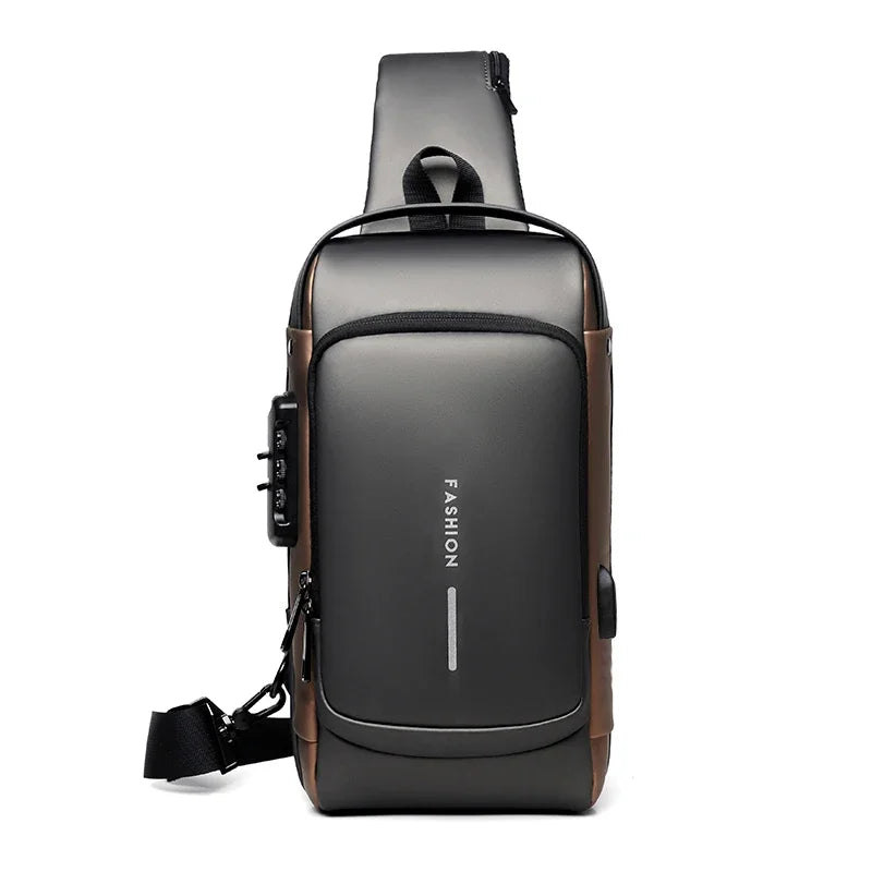 Desinger Multifunction Anti-theft USB Shoulder Crossbody Bag Travel Sling Pack.