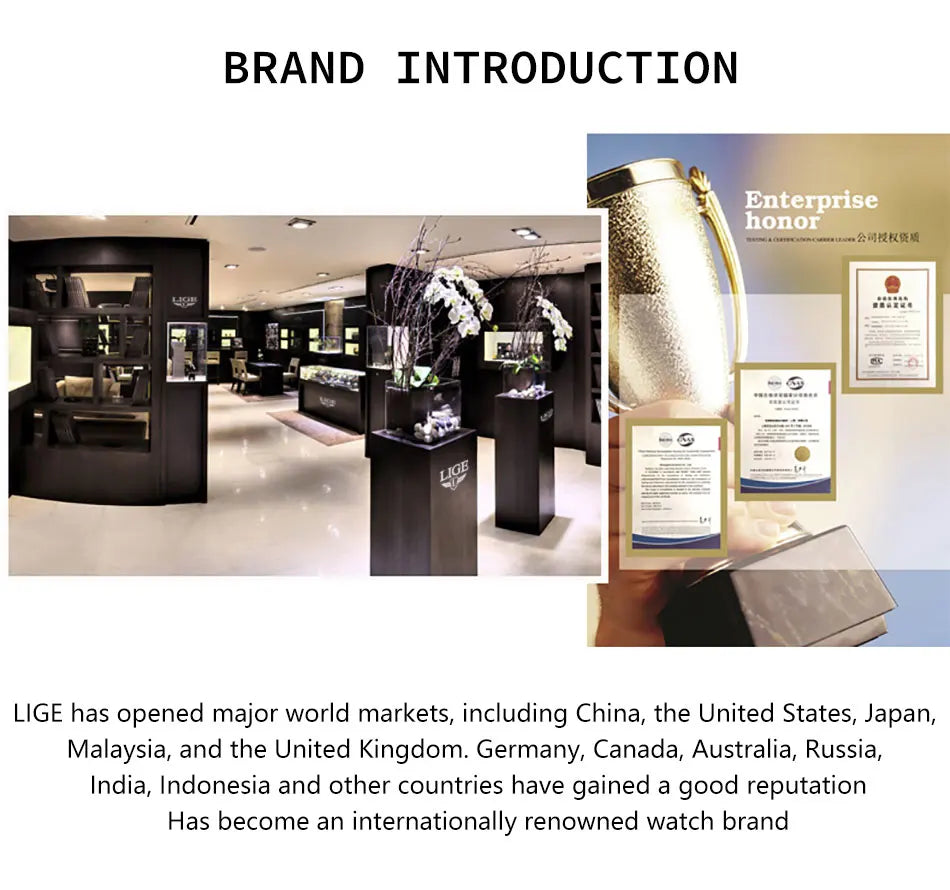 LIGE 2025 Luxury Men Watches Original Case Large Dial Watch Men Business Wristwatch Sports Watch for Men Clock Relogio Masculino