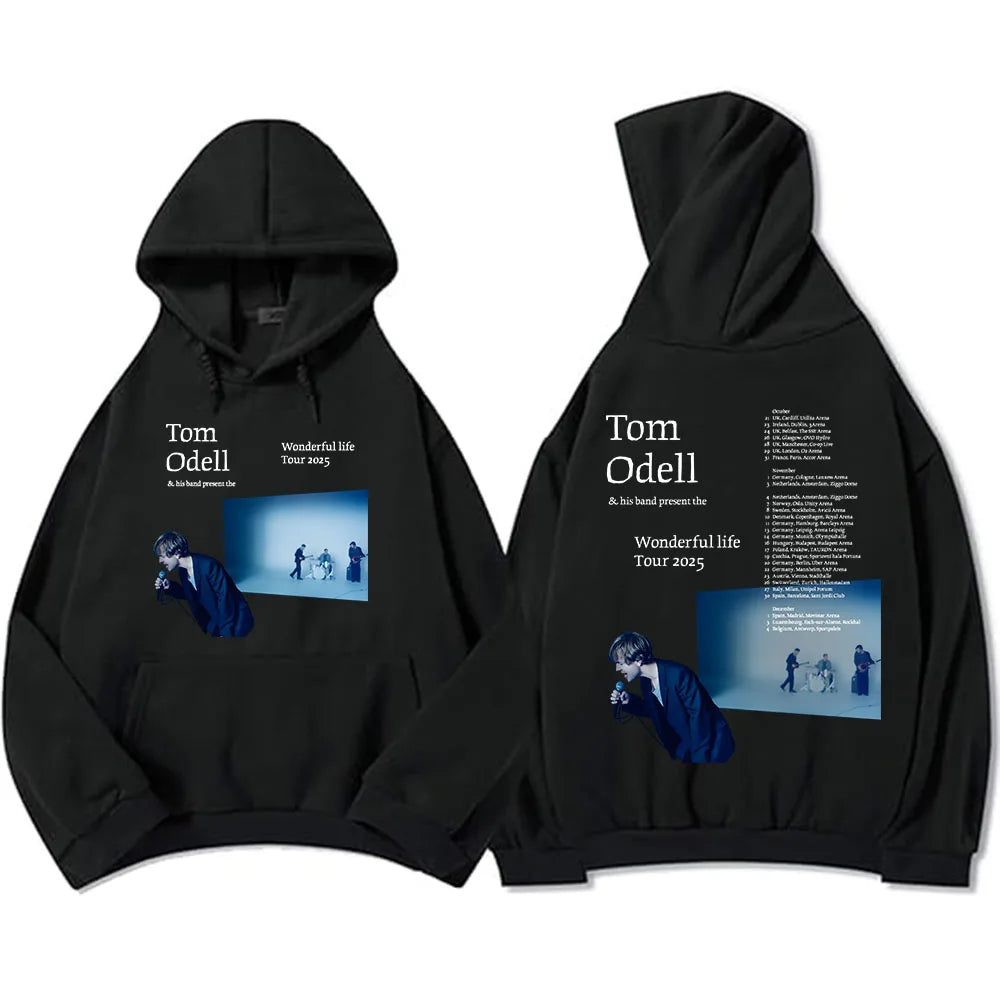 Tom Odell and his band present The Wonderful Life 2025 tour. Hoodie.