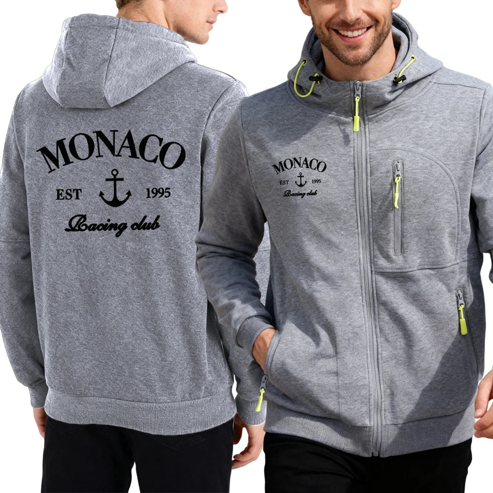 Monaco Est. 1995 Streetwear Men's Print Autumn Casual