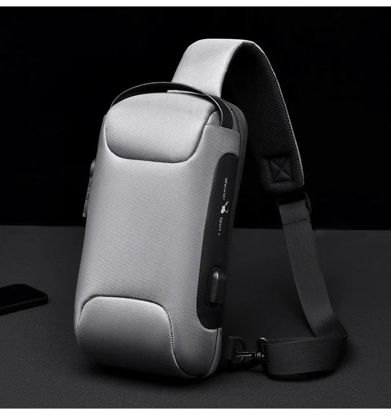 Desinger Multifunction Anti-theft USB Shoulder Crossbody Bag Travel Sling Pack.