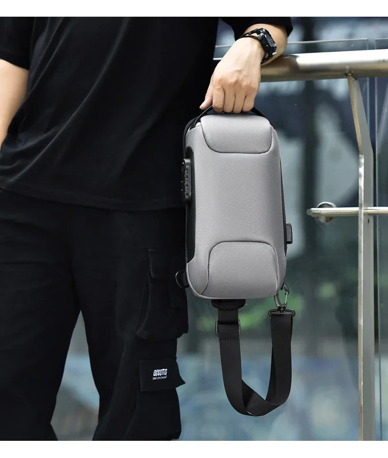 Desinger Multifunction Anti-theft USB Shoulder Crossbody Bag Travel Sling Pack.