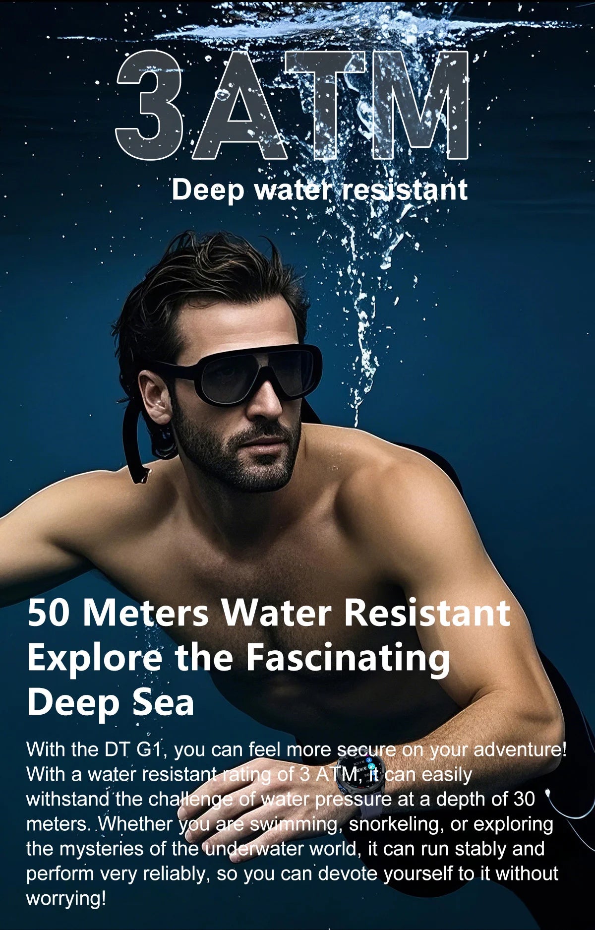 GPS Offline Map 1000mAh Battery Smart Watch Built in Swim 200+ Sports Clock 10ATM Waterproof 4GB Outdoors Military Watches