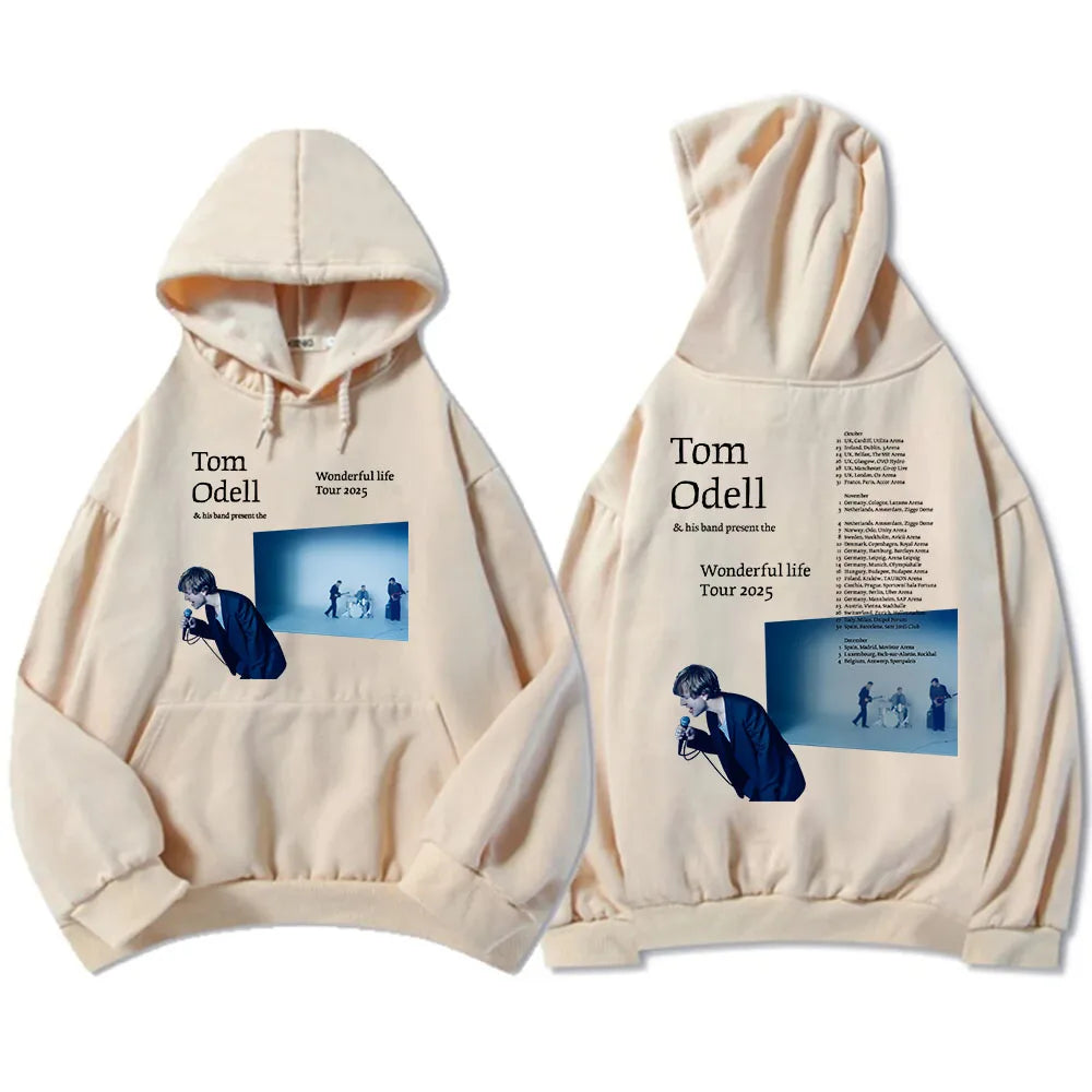 Tom Odell and his band present The Wonderful Life 2025 tour. Hoodie.