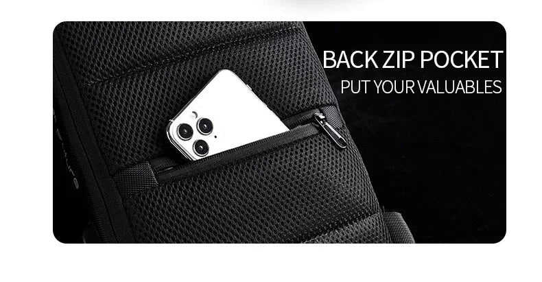 Desinger Multifunction Anti-theft USB Shoulder Crossbody Bag Travel Sling Pack.