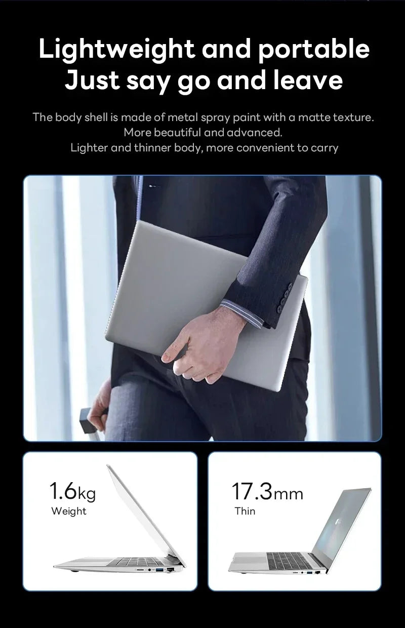 Portátil 14.1" HD | Intel N97 | 32GB RAM + 2TB SSD | Windows 11.