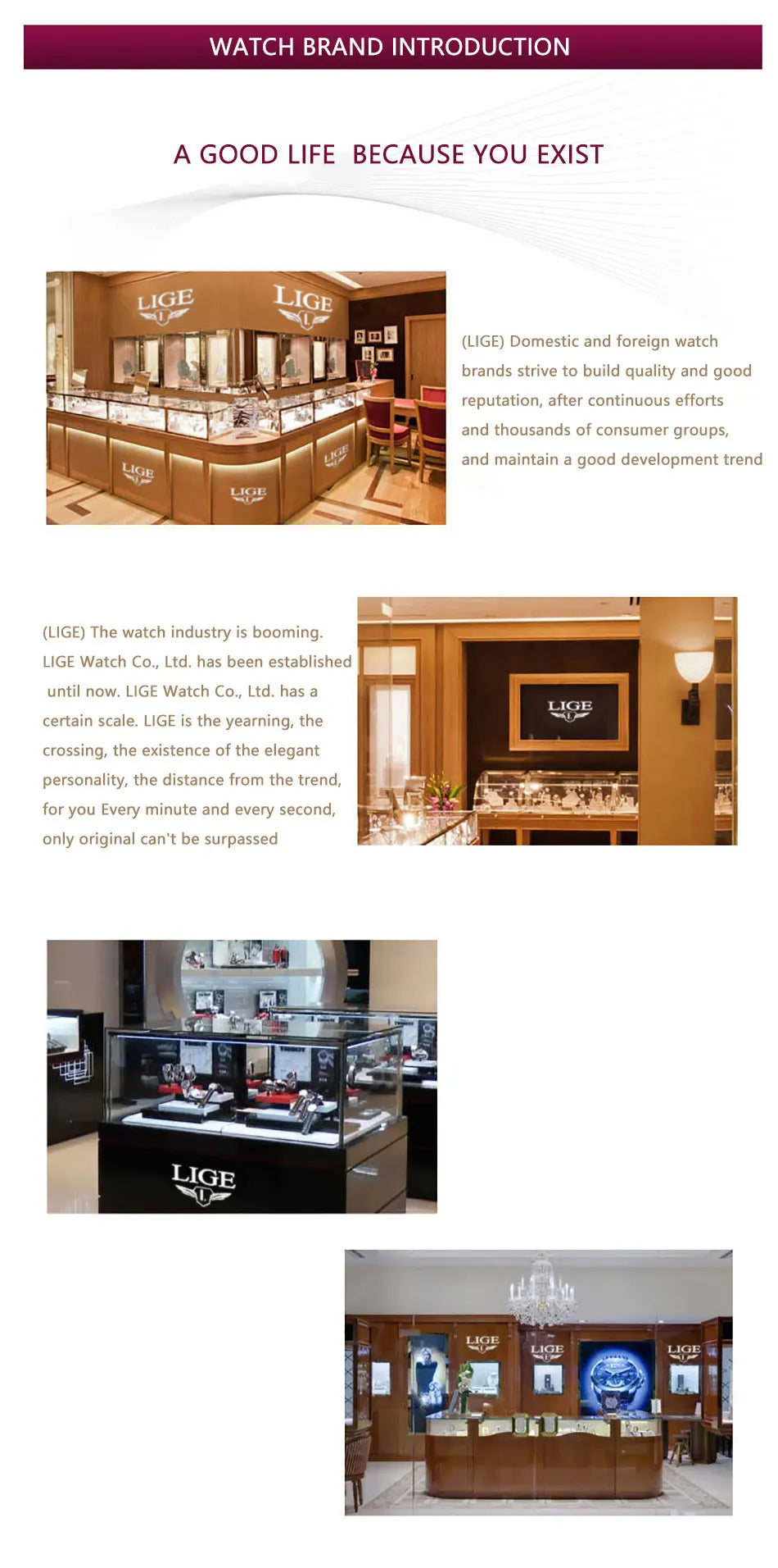 LIGE 2025 Luxury Men Watches Original Case Large Dial Watch Men Business Wristwatch Sports Watch for Men Clock Relogio Masculino