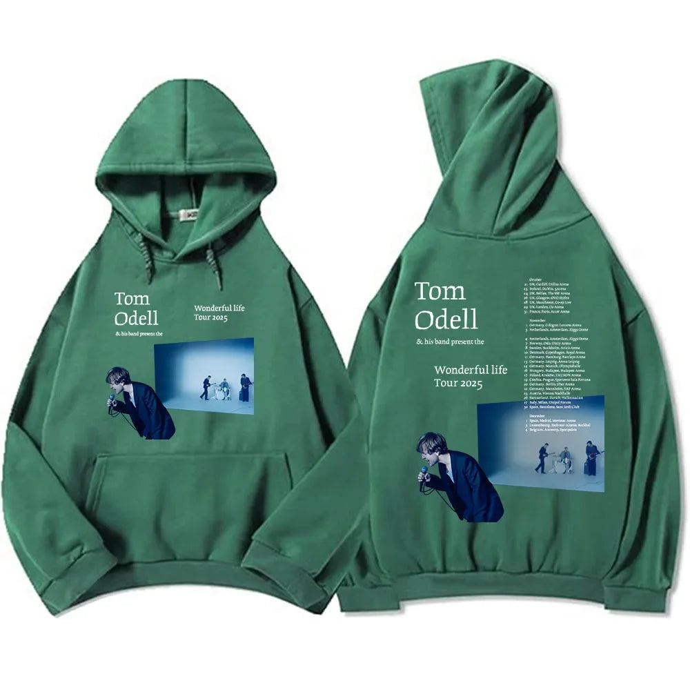 Tom Odell and his band present The Wonderful Life 2025 tour. Hoodie.