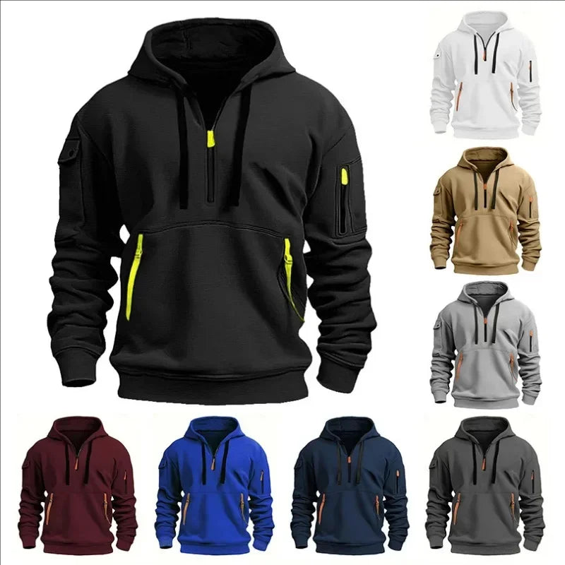 Men's autumn/winter fashion designer clothing with metal zippers